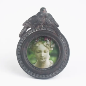 Vintage round Bird Photo Frame
